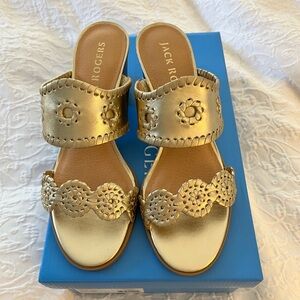 BNWT Jack Rogers Platinum Slide Sandals